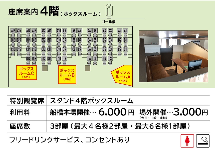 4階（ボックスルーム）座席図