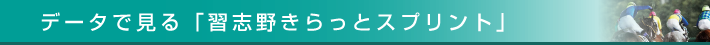 データで見る「習志野きらっとスプリント」